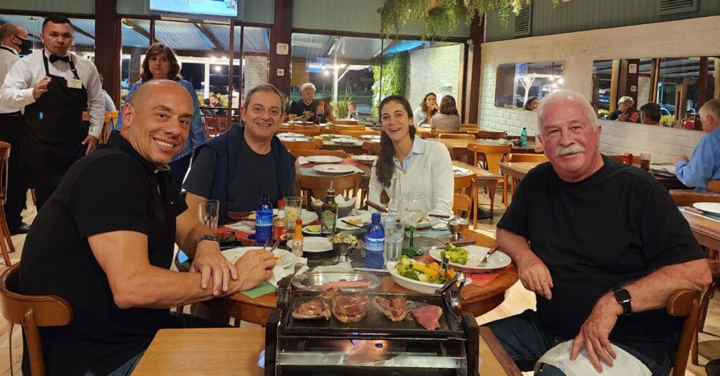 Photo of Ricardo Duarte, Horacio Buscaglia, Eleonora Da Riva and Jerry Duff at BioAg World Congress.