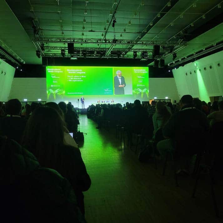 Photo of the meeting room during the opening of the 2023 Biostimulants World Congress.