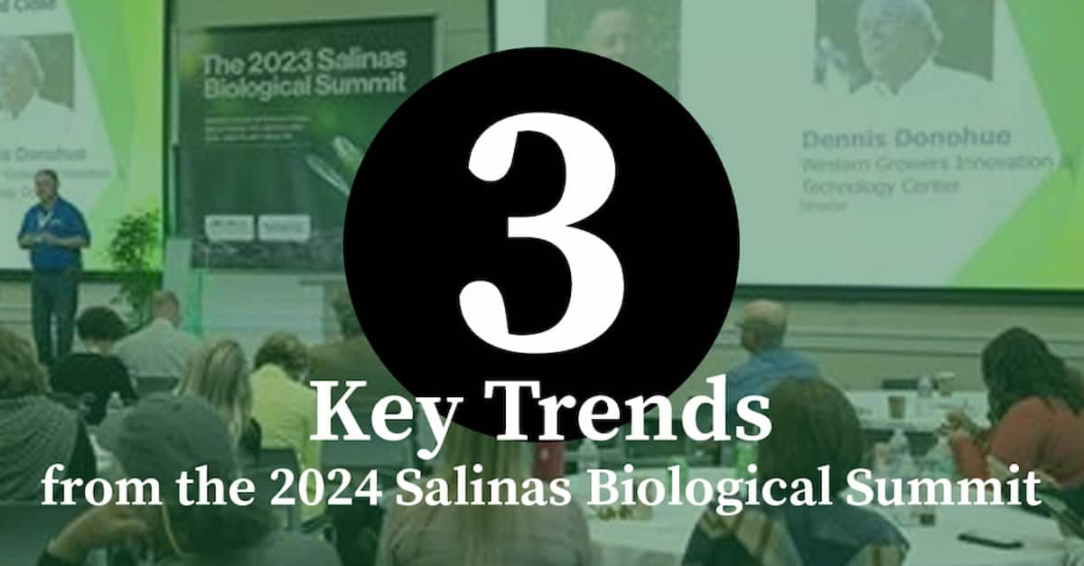 Article thumbnail with the text, "3 Key Trends from the 2024 Salinas Biological Summit."